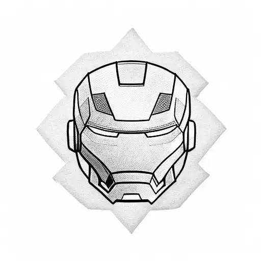 Combine elements of the PS5 controller and the Marvel character Iron Man in a futuristic design tattoo design idea