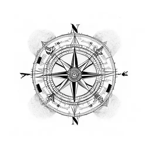 Compass tattoo by Carlos Breakone | Post 18446