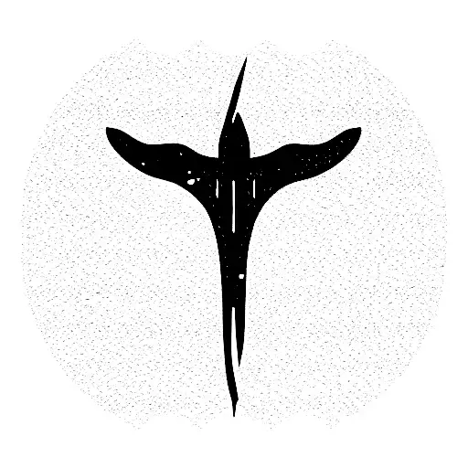  whale wounded by harpoon tattoo design idea