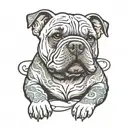 cachorro american bully sheipado  tattoo design idea