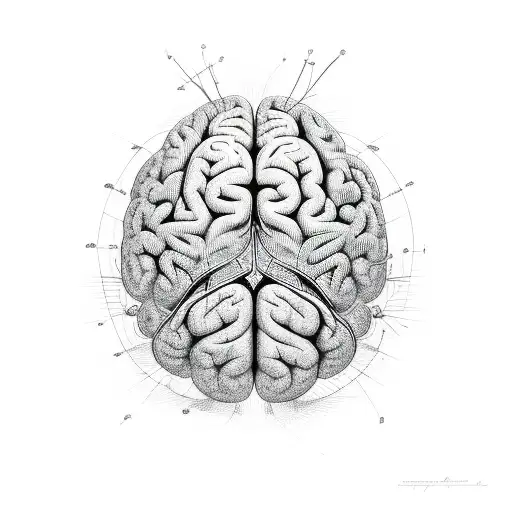 brain neuron tattoo design idea