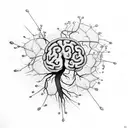 brain neuron tattoo design idea