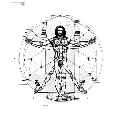 History of humanity, vitruvian man, rome, concepts tattoo design idea