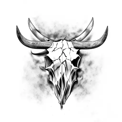Bull Skull tattoo design idea