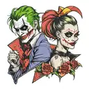 Harley Quinn and the Joker tattoo design idea
