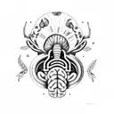 brain riding a vintage bicycle tattoo design idea