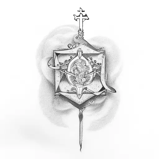 marriage Christian forgiveness resurrection commitment  tattoo design idea