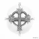 forgiveness cross tattoo design idea