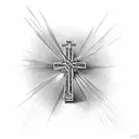 forgiveness cross tattoo design idea