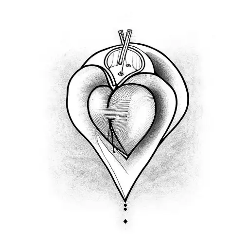 Heart with Ginna Name inside  tattoo design idea