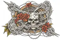 barbed wire tattoo design idea