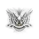roman eagle tattoo design idea