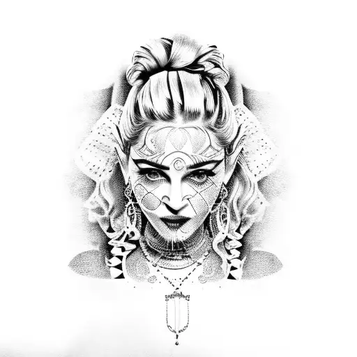 Madonna Like a Prayer tattoo design idea