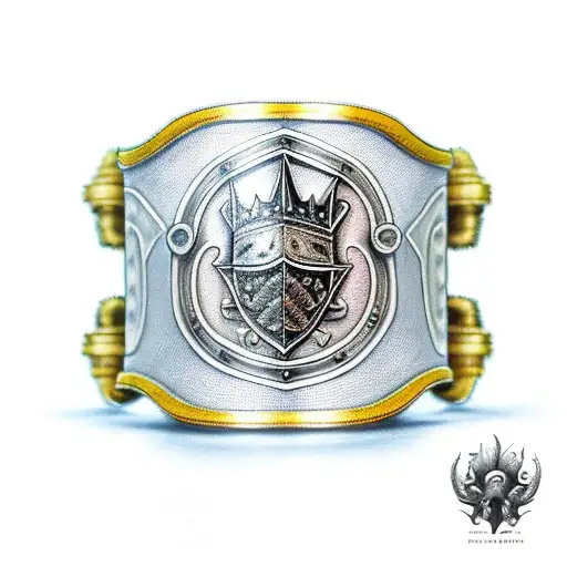 knight 's handcuff tattoo design idea