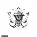 hippies are cowboys tattoo design idea