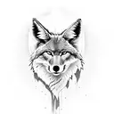 coyote woman  tattoo design idea