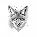 coyote woman  tattoo design idea