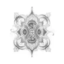 vintage chandelier tattoo design idea