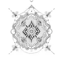 vintage chandelier tattoo design idea