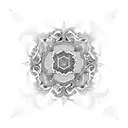 vintage chandelier tattoo design idea