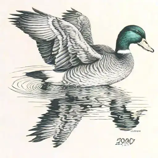 federal duck stamp tat with the year 2000 tattoo design idea