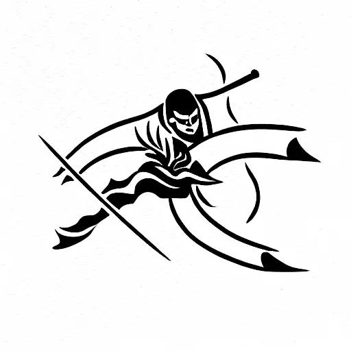 Samurai kamikaze tattoo design idea