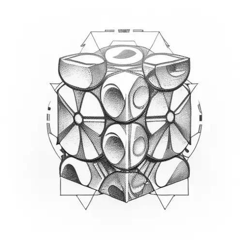 two square "bicycle" brand Dice with number 4 showing on it tattoo design idea