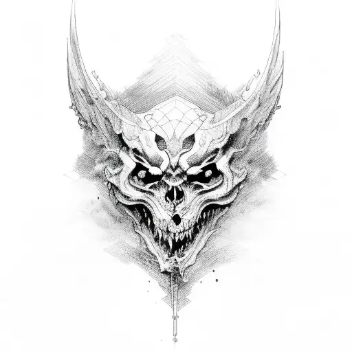 black metal tattoo design idea