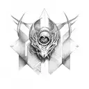 black metal tattoo design idea