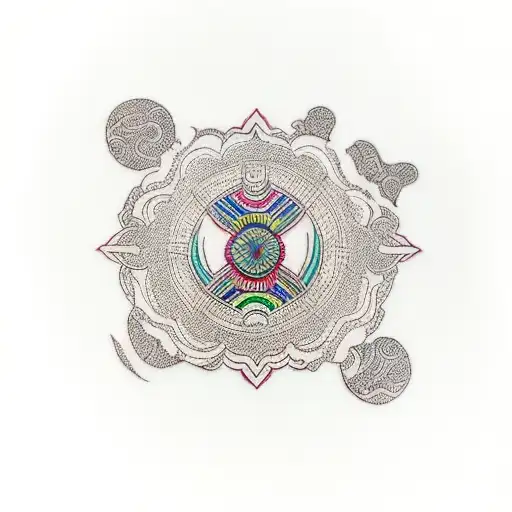 ethiopian landscape  tattoo design idea