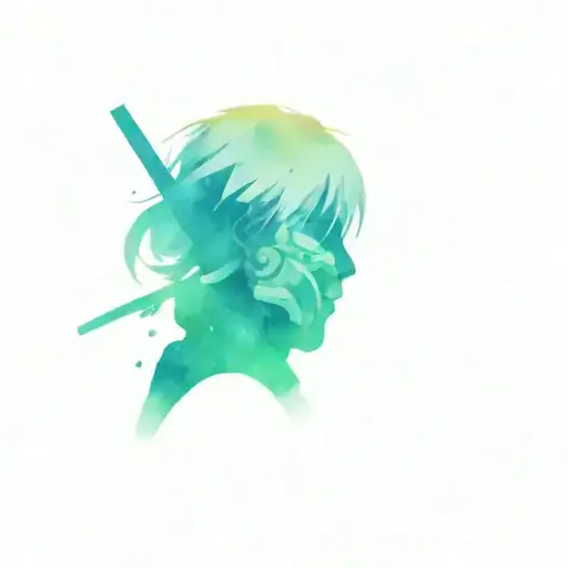 Shinobu kocho as a modern-day ninja with a cyberpunk twist tattoo design idea