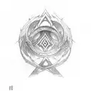 Elden Ring rune tattoo design idea