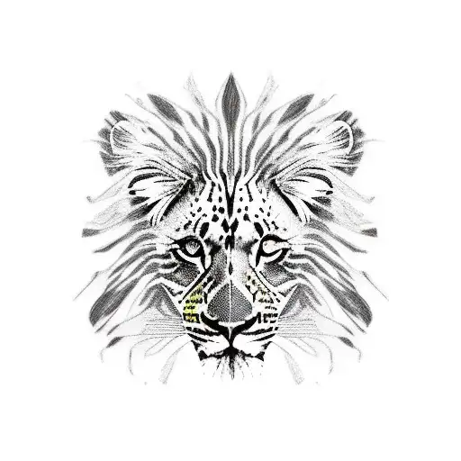 lion, leopard, zebra, girraffe tattoo design idea