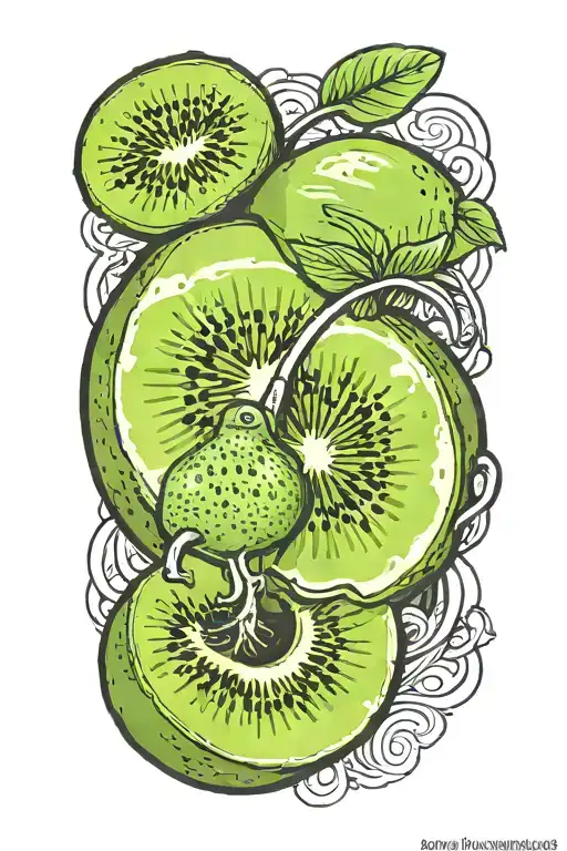 kiwi tattoo design idea