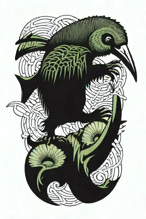 kiwi bird tattoo design idea