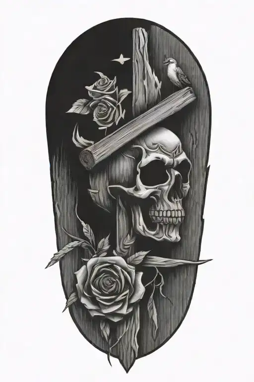 workshop carpentry wood tattoo design idea