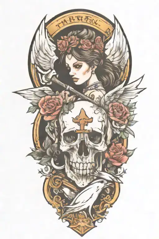 add a hammer crossed tattoo design idea