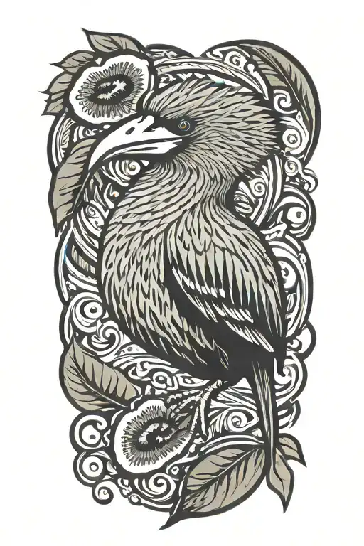 kiwi bird tattoo design idea
