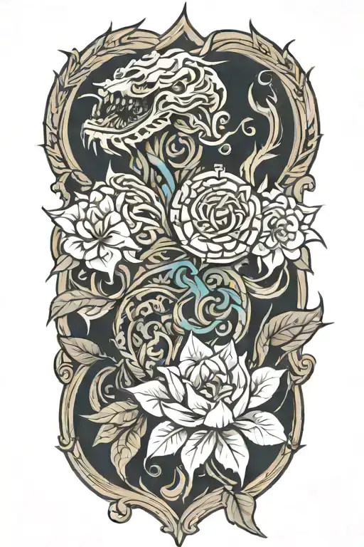 Woodwork tattoo design idea