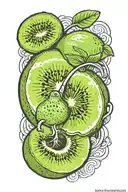 kiwi tattoo design idea