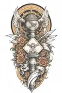 add a hammer crossed tattoo design idea