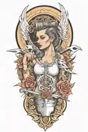 add a hammer crossed tattoo design idea