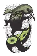 kiwi bird tattoo design idea