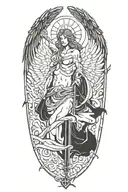 god angel death tattoo design idea