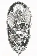 god angel death tattoo design idea