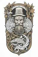 Woodwork tattoo design idea