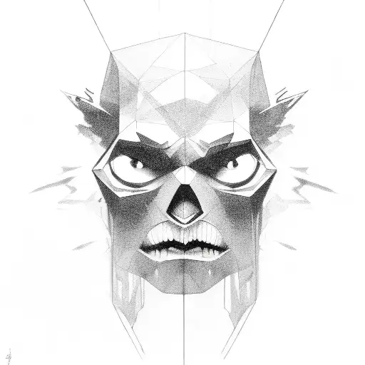 Pendulum casting a dark shadow against a silloute of a person tattoo design idea