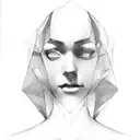 Pendulum casting a dark shadow against a silloute of a person tattoo design idea