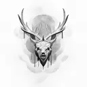 greatsword elk tattoo design idea