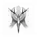 greatsword elk tattoo design idea